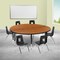 Flash Furniture 60" Circle Wave Oak Table Set-12" Stack Chairs XU-GRP-12CH-A60-HCIRC-OAK-T-P-GG - alternate 1